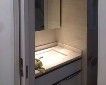 成都装修南城都汇小耿家暗藏推拉门