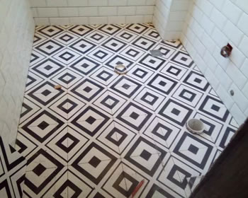 成都蓝光锦绣城瓷砖铺贴中